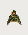 ABC CAMO BABY LISA CROPPED FULL ZIP HOODIE LADIES
