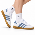 Adidas Jeans White Blue Gum Sole Sneakers – Classic Retro Lifestyle Shoes