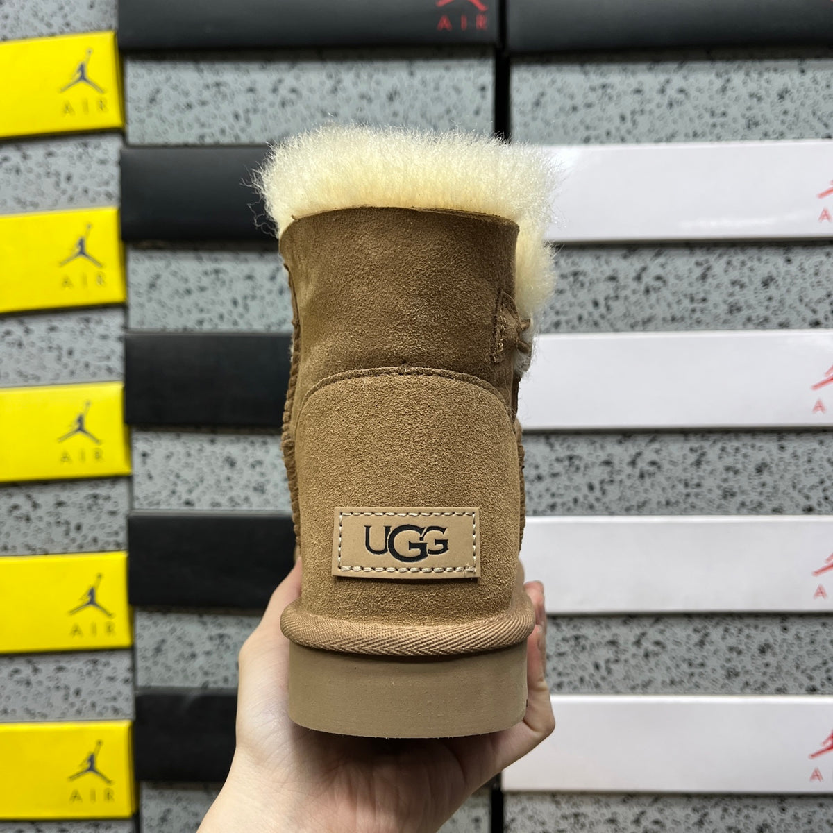 UGG Mini Bailey Button II Boot – Chestnut