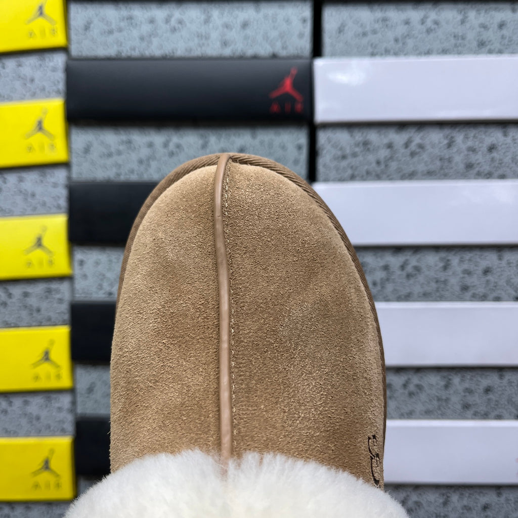 UGG Classic Ultra Mini Boot – Curly Shearling Chestnut (Sizes 35–40)