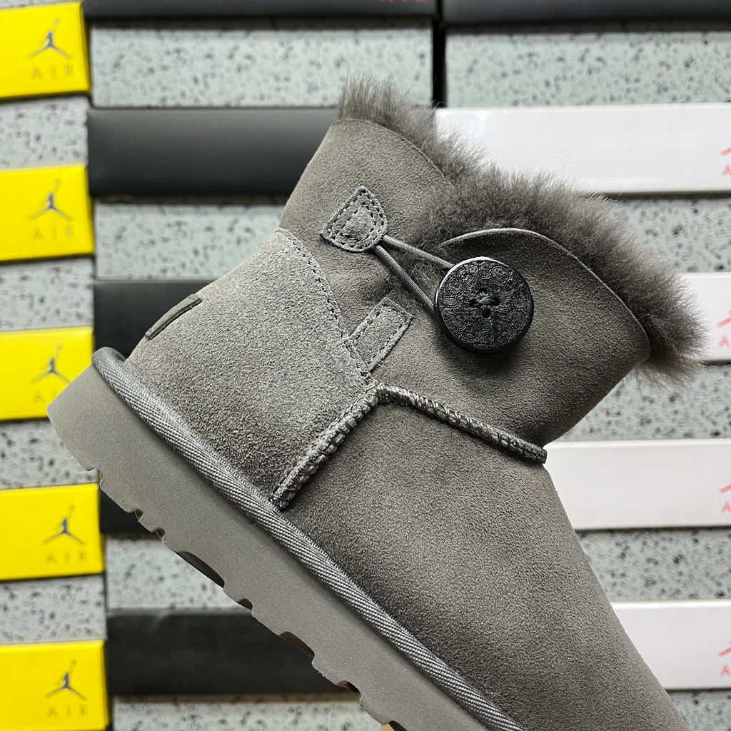UGG Mini Bailey Button II Boot – Gray