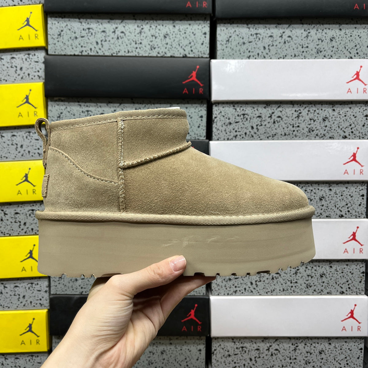UGG Classic Ultra Mini Platform Boot – Mustard Sand (Sizes 35–40)