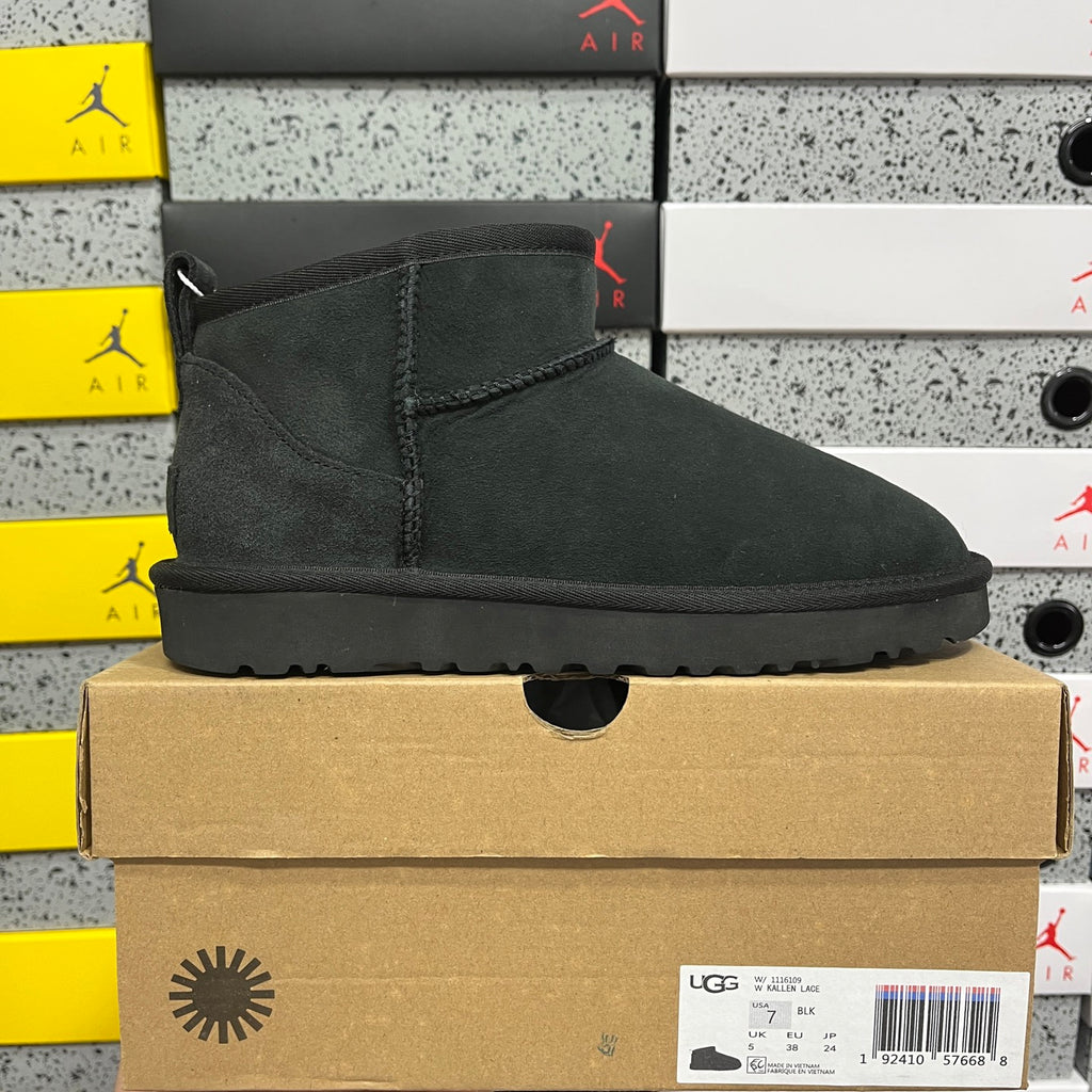 UGG Kallen Lace Boot – Black (Sizes 35–44)