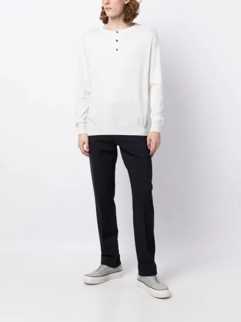 N.Peal button-placket knit jumper