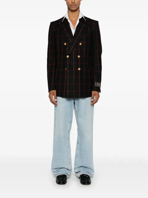 Gucci logo-patch blazer
