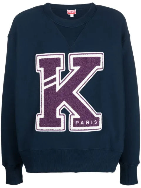 Kenzo logo-appliqué crew-neck sweatshirt