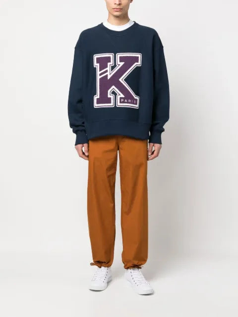 Kenzo logo-appliqué crew-neck sweatshirt