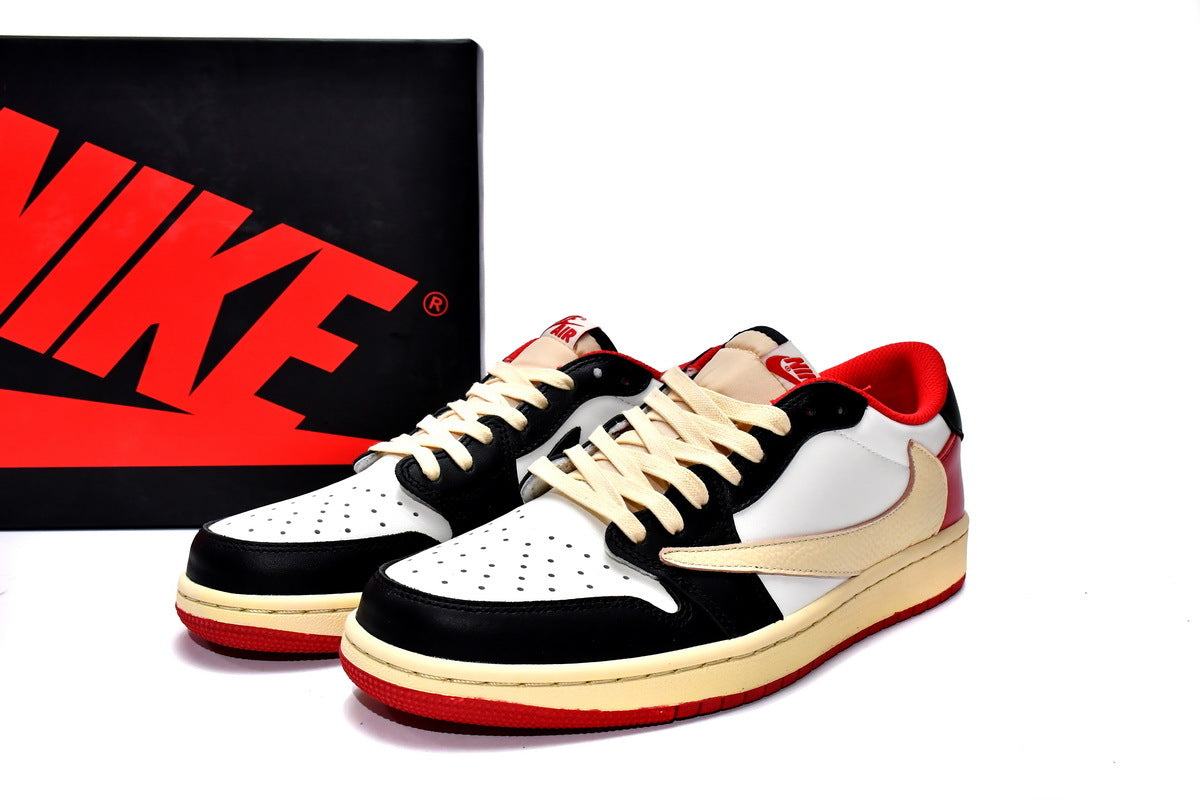 Travis Scott x Air Jordan 1 Low Black Red Reps Sneaker DM7866-166