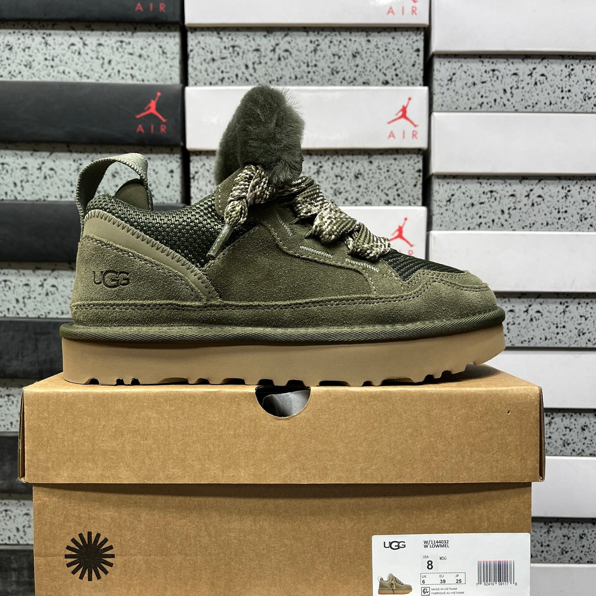 UGG Lowmel Sneaker – Moss Green (Sizes 35–44)
