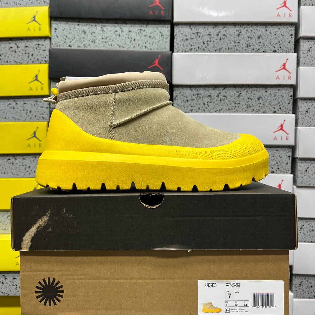 UGG Ultra Mini Platform Boot – Sand & Yellow (Sizes 35–45)