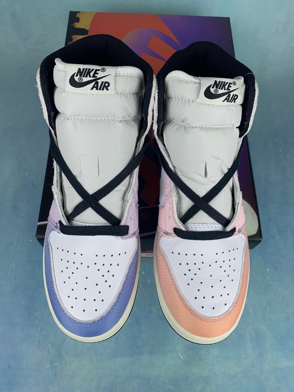 Air Jordan 1 High Craft White-to-Purple Gradient Unisex Sneakers