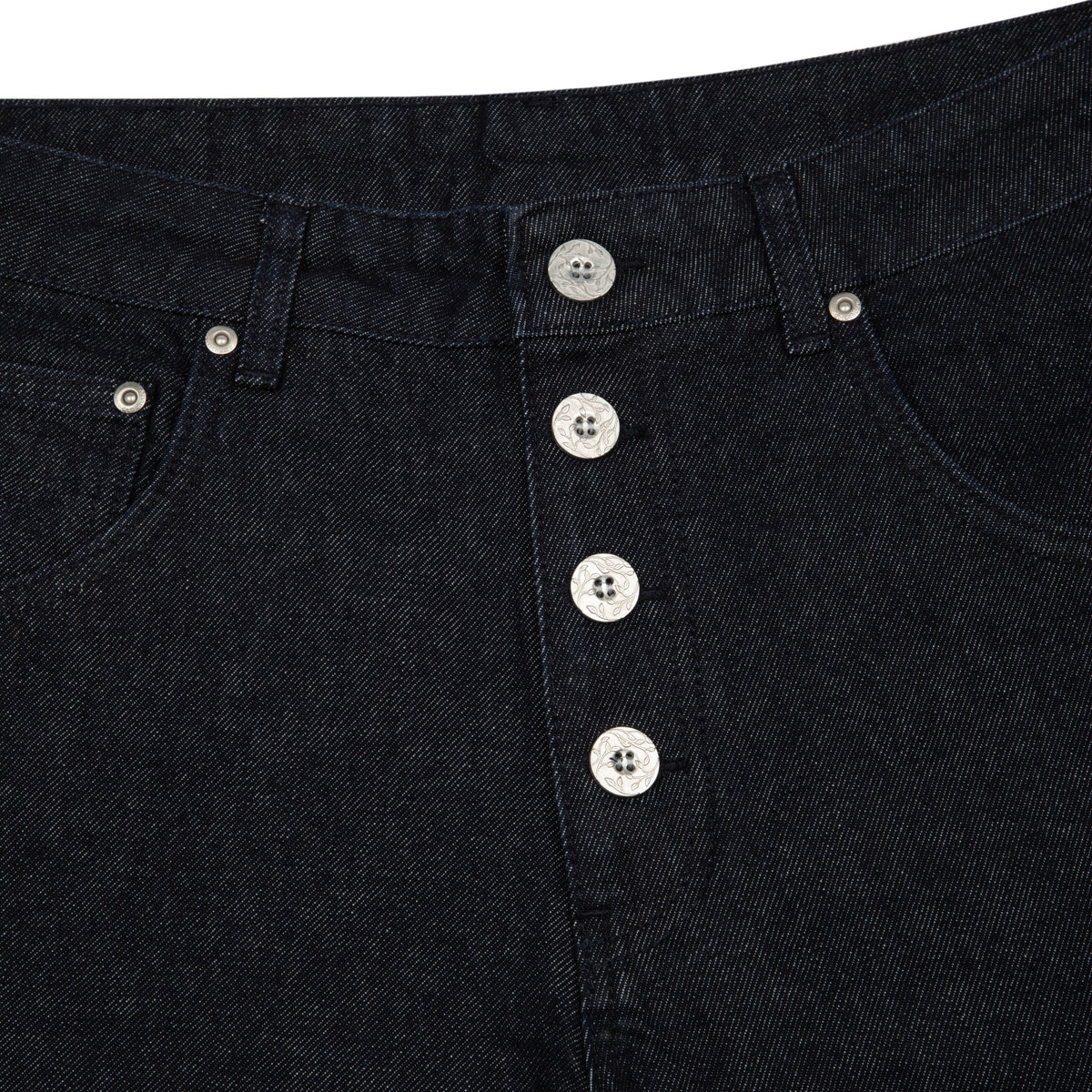 "hellboy" indigo raw bootcut Denim