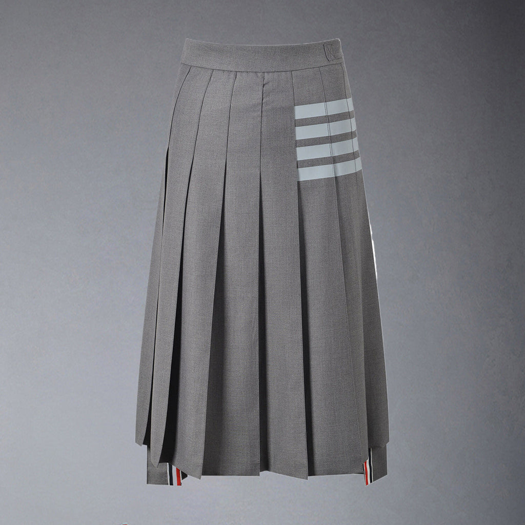 Women's 4-Bar Long Pleated Skirt | Thom Browne