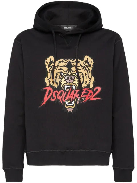 DSQUARED2 Bear-logo hoodie