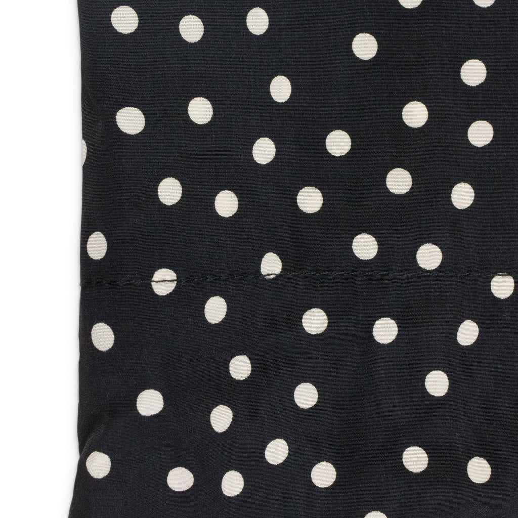 BLACK POLKA DOT WRAP DRESS