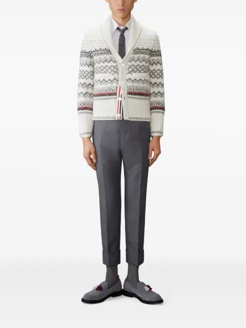 Thom Browne Donegal knitted tweed cardigan