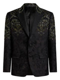 ETRO single-breasted blazer with floral embroidered
