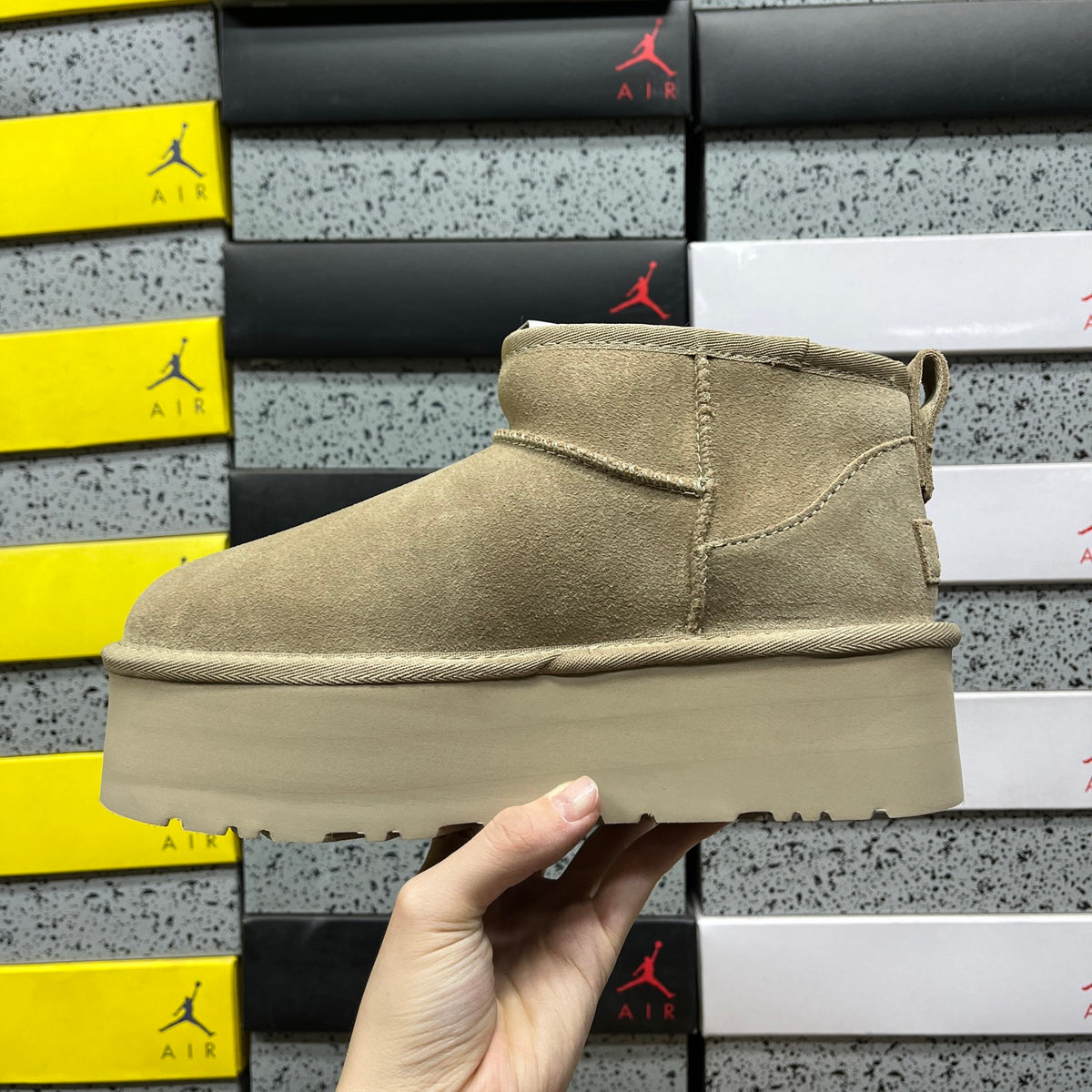 UGG Classic Ultra Mini Platform Boot – Mustard Sand (Sizes 35–40)