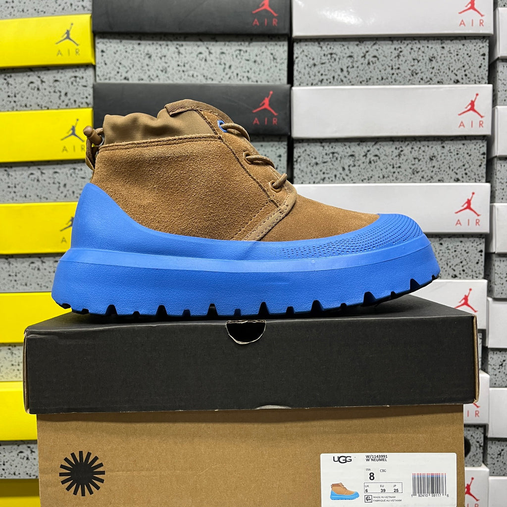 UGG Neumel Boot – Tan & Royal Blue (Sizes 35–45)