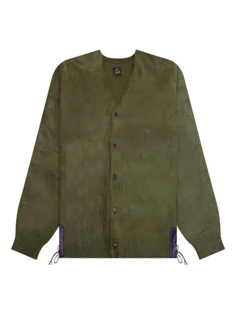 Needles leather-patch cardigan