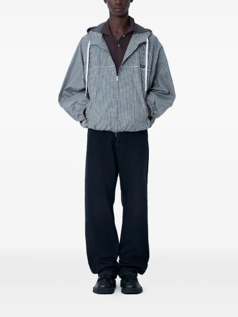 Miu Miu hooded check jacket