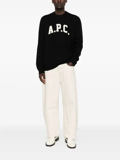 A.P.C. logo-detail crew-neck sweater