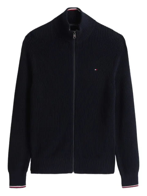 Tommy Hilfiger zip-up logo-detail cardigan