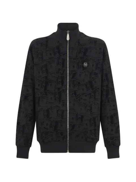 Philipp Plein dollar-print tracksuit jacket