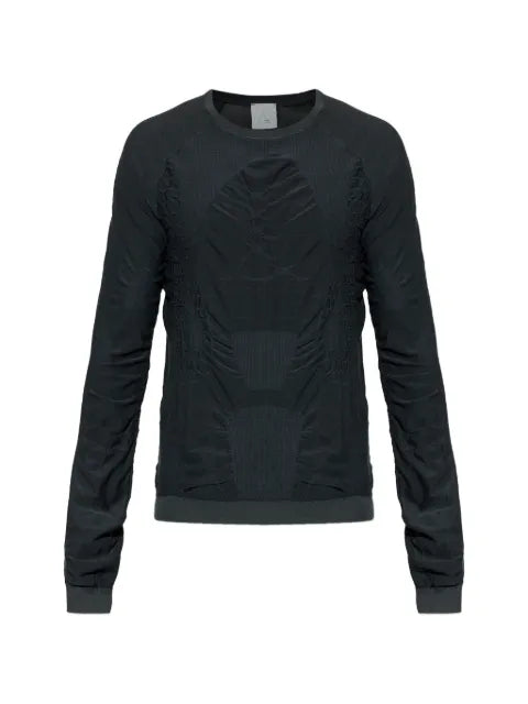 ROA ruched long-sleeved jumper