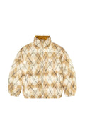 Diesel reversible puffer jacket with argyle print