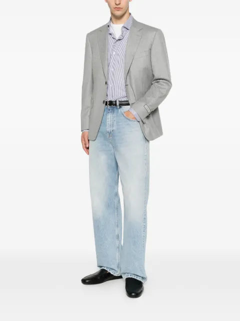 Canali notched-lapel single-breasted blazer