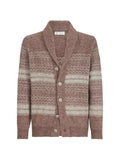 Brunello Cucinelli alpaca, cashmere and wool nordic-jacquard cardigan