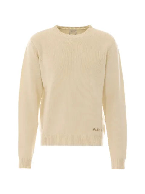 A.P.C. logo-embroidered wool sweater