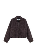 MSGM logo-patch bouclé jacket