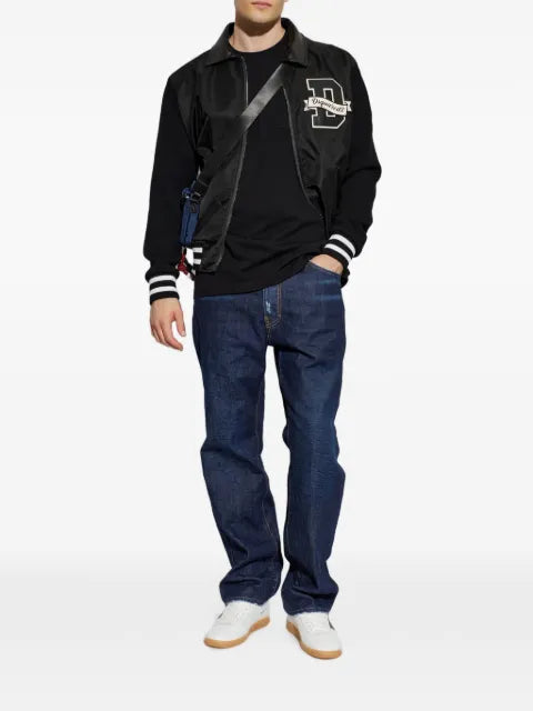 DSQUARED2 logo-patch panelled bomber jacket