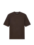 Emporio Armani waffle-knit short-sleeve sweater