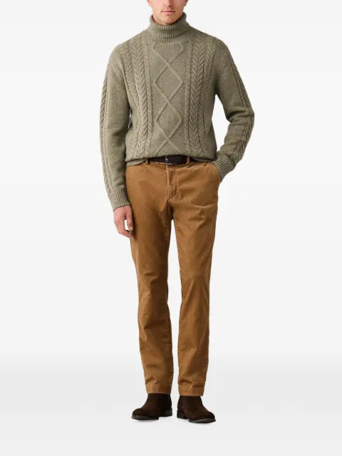 Hackett London argyle cable-knit sweater