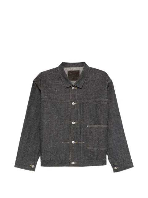 TAIGA TAKAHASHI pleated denim jacket