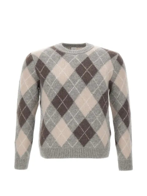 Eleventy argyle-pattern sweater