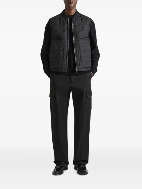 Givenchy couture seam quilted sleeveless blouson