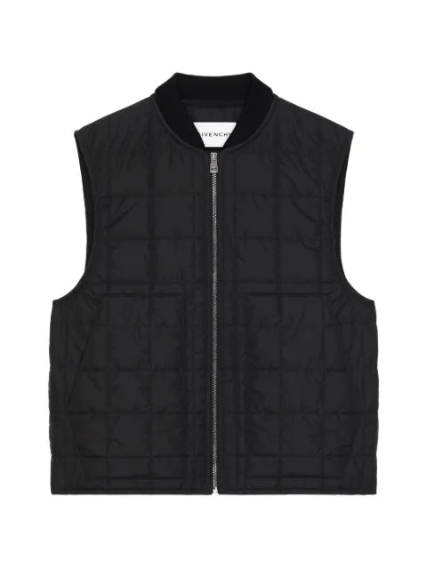 Givenchy couture seam quilted sleeveless blouson