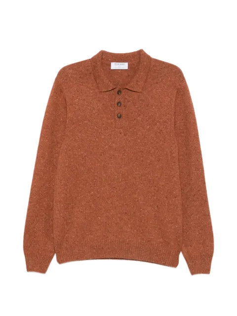 Gran Sasso button-down polo sweater