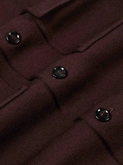 Lardini knitted flap-pocket jacket