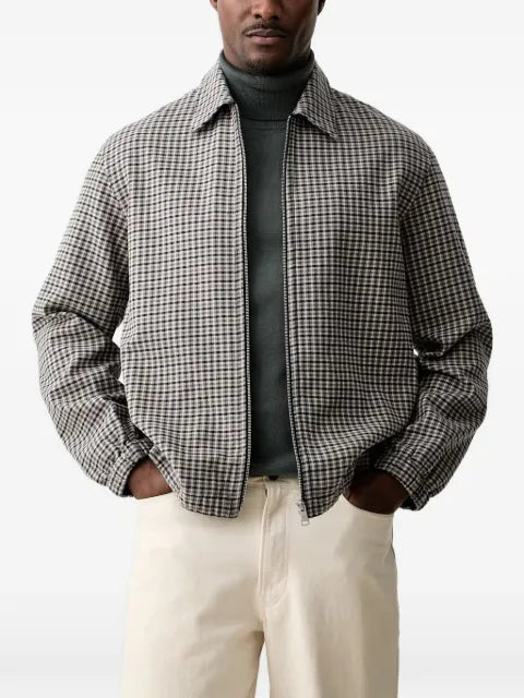 Marc O'Polo check-print zip-up jacket