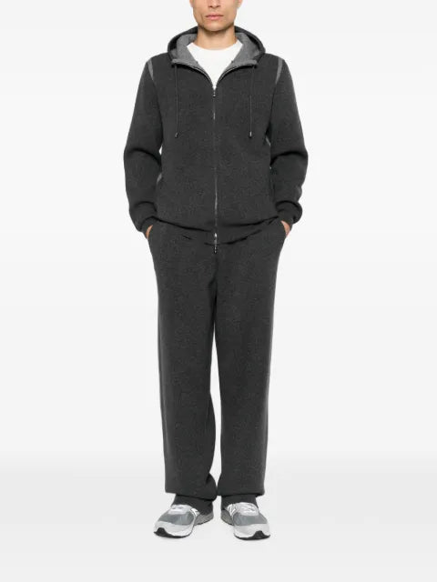 PANICALE zip-up drawstring hoodie