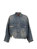 DAIRIKU 80YEAR distressed-effect denim jacket