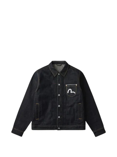 EVISU dragon-embroidered denim jacket
