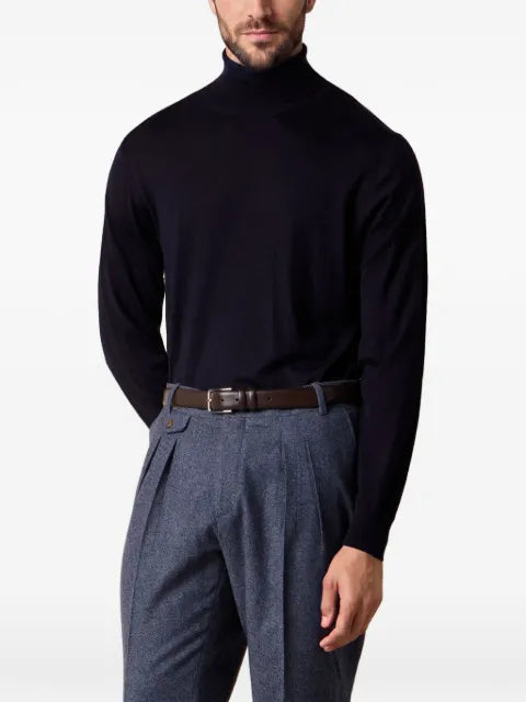 Brooks Brothers ribbed-trim turtleneck sweater