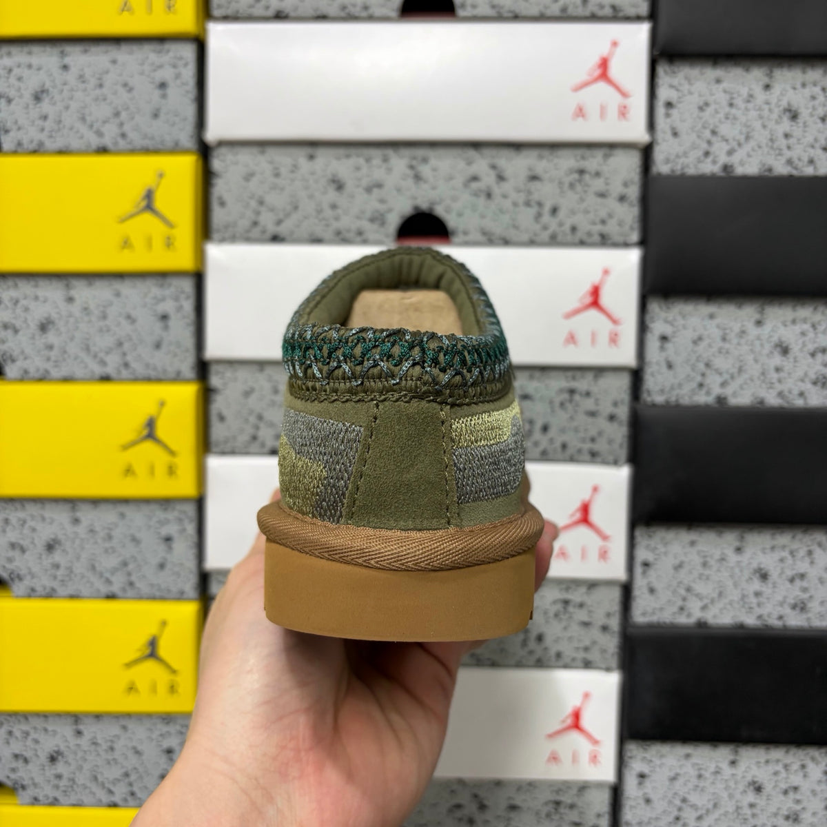 UGG x Palace Tazz Mule – Olive Sukajan Dragon Embroidery (Sizes 36–45)