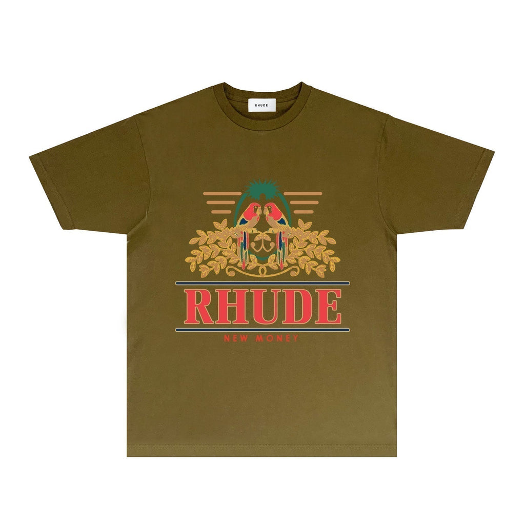 Rhude T-shirts Printed Trendy Pure Cotton